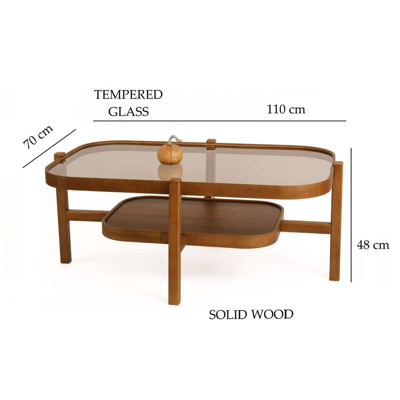 Ostrin Sofabord 110 cm - Mørkebrun - Møbler - Bord - Sofabord