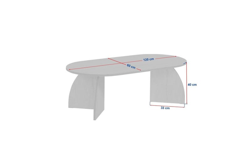 Osyra Sofabord 120 cm - Svart - Møbler - Bord - Sofabord