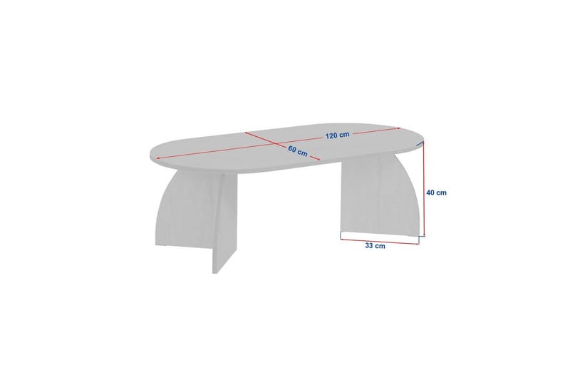 Osyra Sofabord 120 cm - Svart - Møbler - Bord - Sofabord