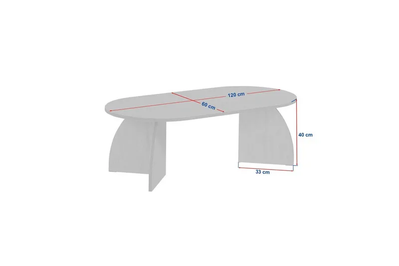 Osyra Sofabord 120 cm - Travertin - Møbler - Bord - Sofabord