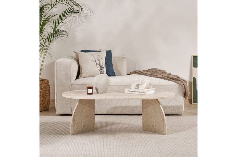 Osyra Sofabord 120 cm - Travertin - Møbler - Bord - Sofabord