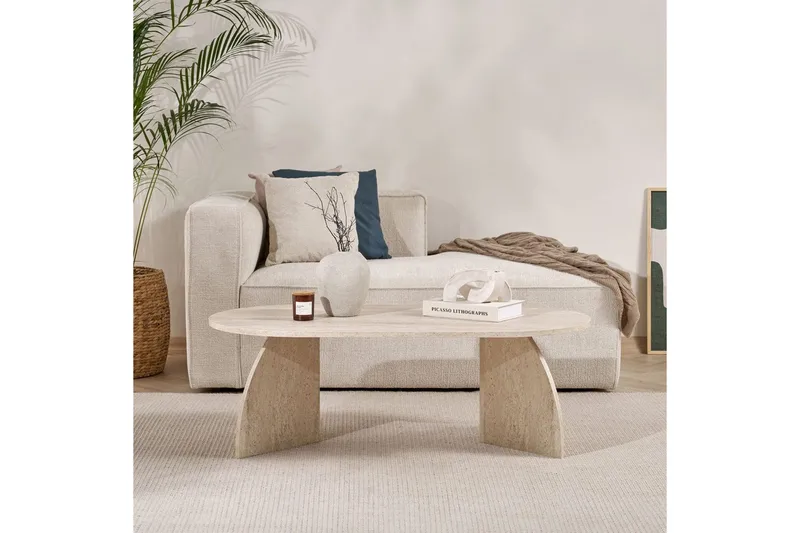 Osyra Sofabord 120 cm - Travertin - Møbler - Bord - Sofabord