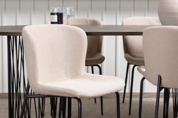 Oval matgrupp Venture Home Beige Mocka 4st - Møbler - Bord - Spisegrupper