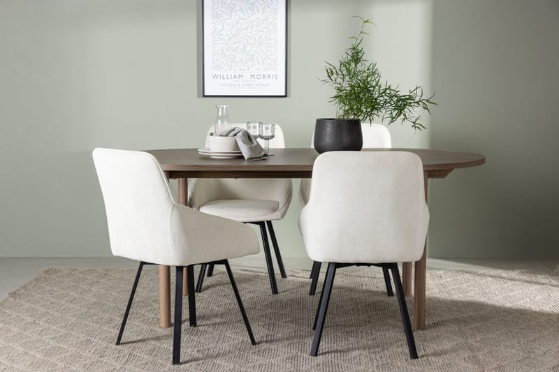 Oval matgrupp Venture Home Beige Natur 4st