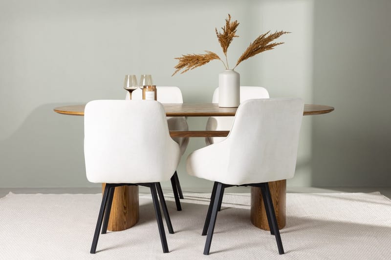 Oval matgrupp Venture Home Beige Natur 4st