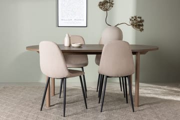 Oval matgrupp Venture Home Beige Natur 4st - Møbler - Bord - Spisegrupper