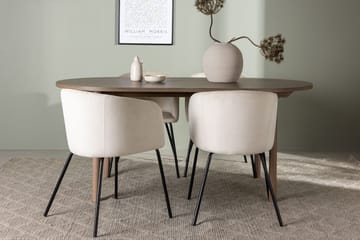 Oval matgrupp Venture Home Beige Natur 4st - Møbler - Bord - Spisegrupper