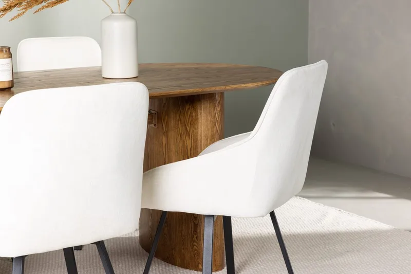Oval matgrupp Venture Home Beige Natur 4st - Møbler - Bord - Spisegrupper