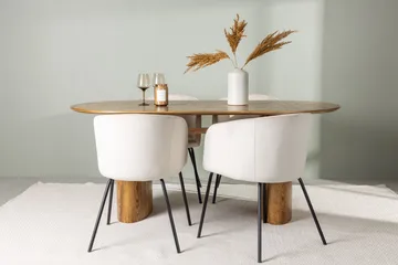 Oval matgrupp Venture Home Beige Natur 4st - Møbler - Bord - Spisegrupper