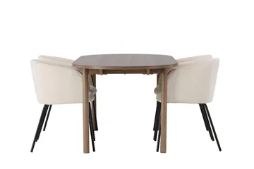 Oval matgrupp Venture Home Beige Natur 4st - Møbler - Bord - Spisegrupper