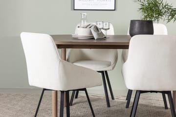 Oval matgrupp Venture Home Beige Natur 4st - Møbler - Bord - Spisegrupper