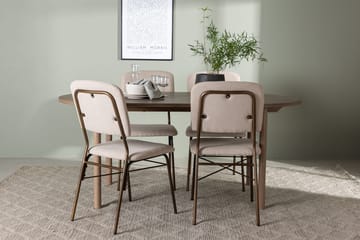Oval matgrupp Venture Home Beige Natur 4st - Møbler - Bord - Spisegrupper