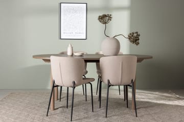 Oval matgrupp Venture Home Beige Natur 4st - Møbler - Bord - Spisegrupper