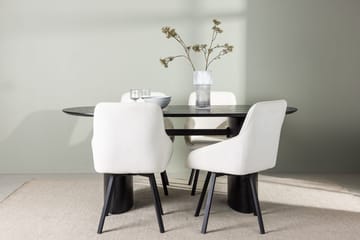 Oval matgrupp Venture Home Beige Svart 4st - Møbler - Bord - Spisegrupper