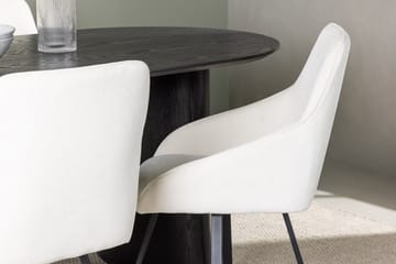 Oval matgrupp Venture Home Beige Svart 4st - Møbler - Bord - Spisegrupper