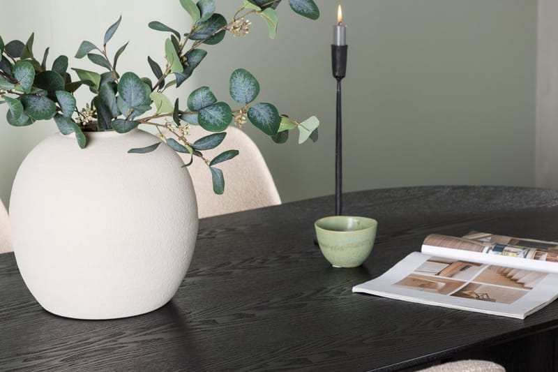 Oval matgrupp Venture Home Beige Svart 4st - Møbler - Bord - Spisegrupper