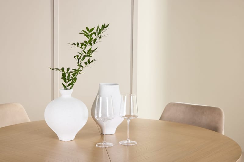 Oval matgrupp Venture Home Beige Vitputsad 4st - Møbler - Bord - Spisegrupper