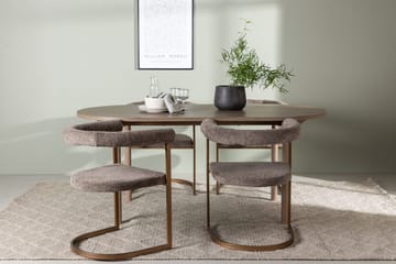 Oval matgrupp Venture Home Brun Natur 4st - Møbler - Bord - Spisegrupper