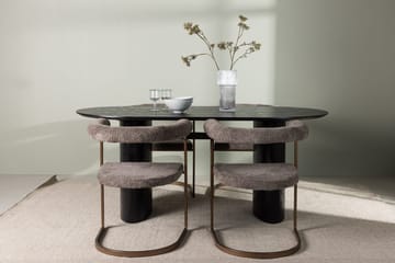Oval matgrupp Venture Home Brun Svart 4st - Møbler - Bord - Spisegrupper