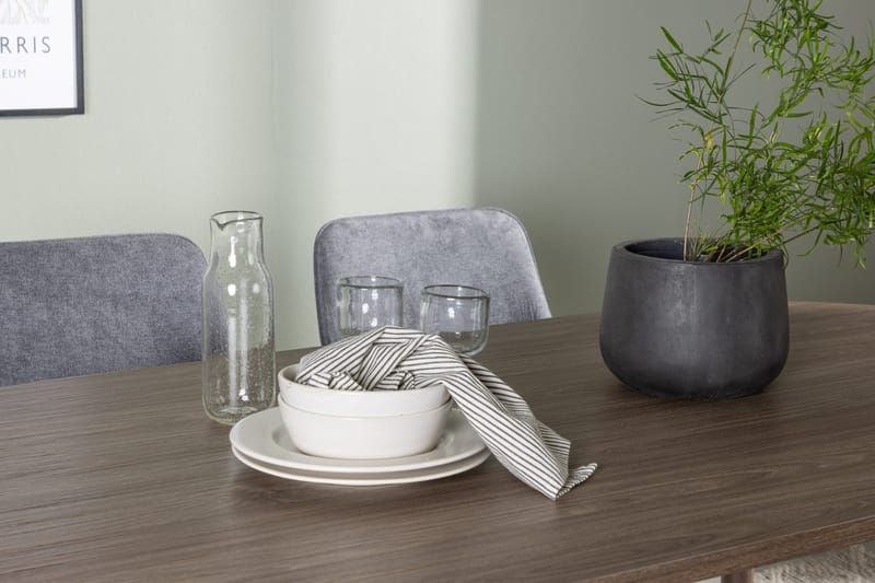 Oval matgrupp Venture Home Grå Natur 4st - Møbler - Bord - Spisegrupper