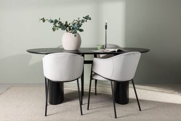 Oval matgrupp Venture Home Grå Svart 4st - Møbler - Bord - Spisegrupper