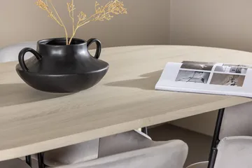 Oval matgrupp Venture Home Grå Vitputsad 4st - Møbler - Bord - Spisegrupper