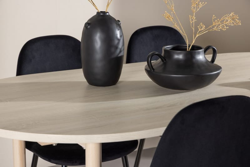 Oval matgrupp Venture Home Ljust trä - Møbler - Bord - Spisegrupper