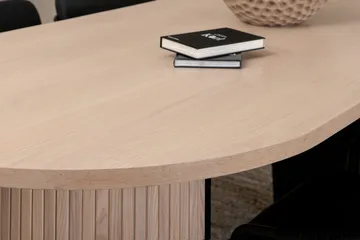 Oval matgrupp Venture Home Svart Ljust trä 4st - Møbler - Bord - Spisegrupper