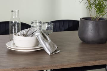 Oval matgrupp Venture Home Svart Natur 4st - Møbler - Bord - Spisegrupper