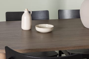 Oval matgrupp Venture Home Svart Natur 4st - Møbler - Bord - Spisegrupper