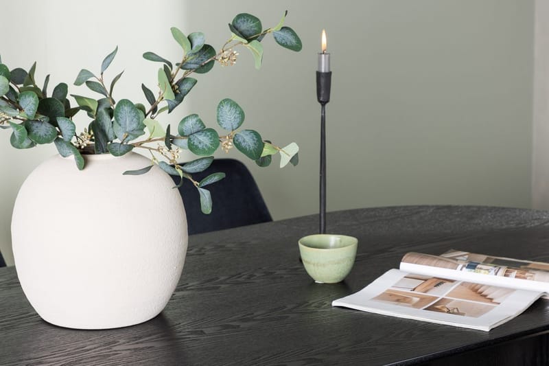 Oval matgrupp Venture Home Svart Svart 4st - Møbler - Bord - Spisegrupper