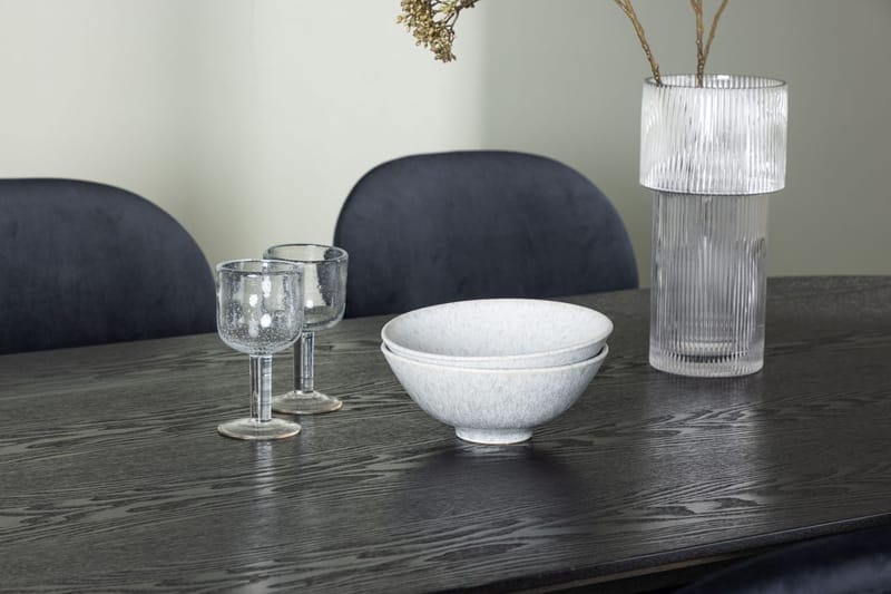Oval matgrupp Venture Home Svart Svart 4st - Møbler - Bord - Spisegrupper