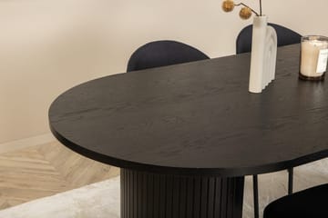 Oval matgrupp Venture Home Svart Svart 4st - Møbler - Bord - Spisegrupper