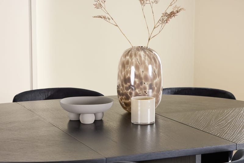 Oval matgrupp Venture Home Svart Svart 6st - Møbler - Bord - Spisegrupper