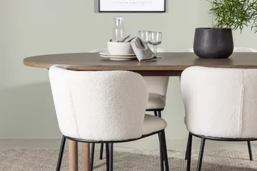 Oval matgrupp Venture Home Vit Natur 4st - Møbler - Bord - Spisegrupper