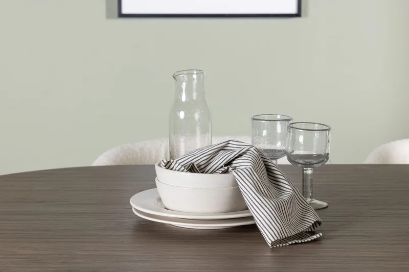 Oval matgrupp Venture Home Vit Natur 4st - Møbler - Bord - Spisegrupper