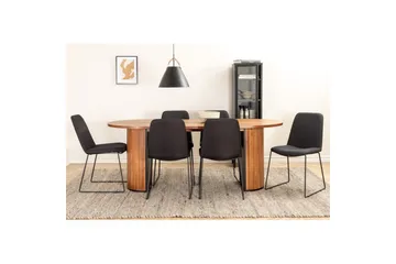 Oval spisegruppe Bianca, Muce - 200x90x75 - Møbler - Bord - Spisegrupper
