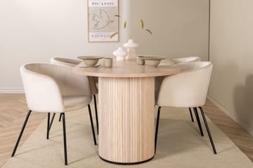 Oval spisegruppe Venture Home Bianca, Berit - Møbler - Bord - Spisegrupper