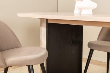 Oval spisegruppe Venture Home Bianca, Velvet Hvitlasert - Møbler - Bord - Spisegrupper