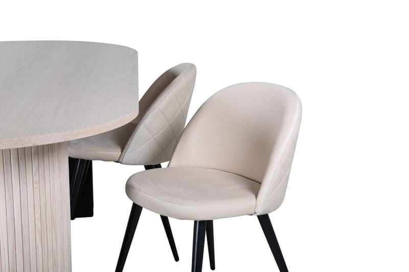 Oval spisegruppe Venture Home Bianca, Velvet Hvitlasert - Møbler - Bord - Spisegrupper