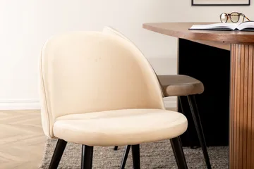 Oval spisegruppe Venture Home Bianca, Velvet Mørkt tre - Møbler - Bord - Spisegrupper