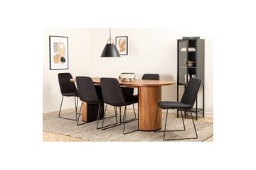 Ovalt spisesett Bianca, Muce - 200x90x75 - Møbler - Bord - Spisegrupper
