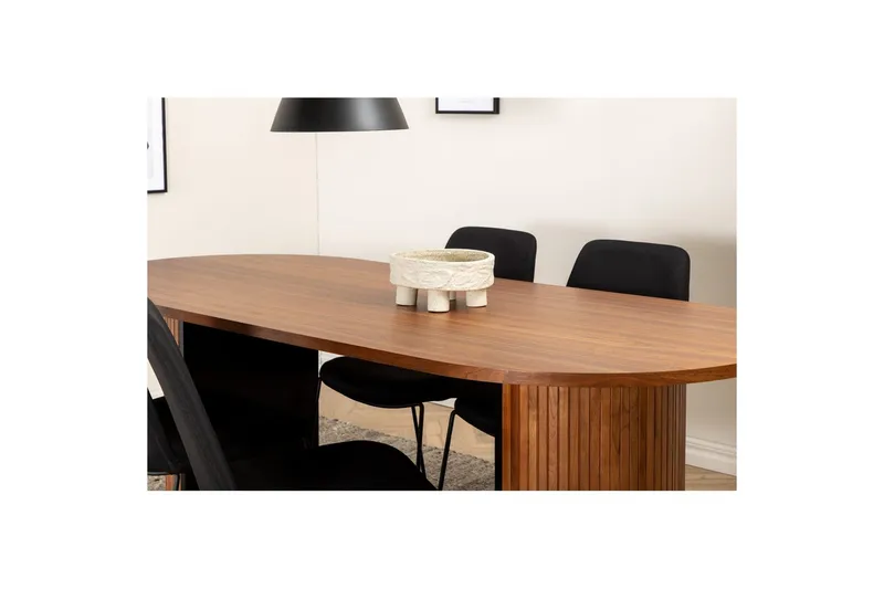 Ovalt spisesett Bianca, Muce - 200x90x75 - Møbler - Bord - Spisegrupper