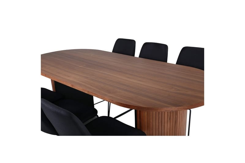 Ovalt spisesett Bianca, Muce - 200x90x75 - Møbler - Bord - Spisegrupper