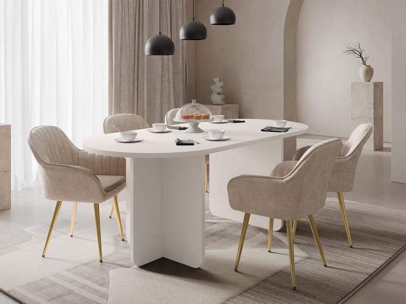 Ovren Spisebord 185 cm - beige - Møbler - Bord - Spisebord & kjøkkenbord