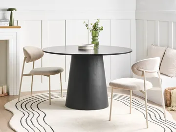 Oyen Rundt Spisebord 120 cm i Tre - Svart - Møbler - Bord - Spisebord & kjøkkenbord
