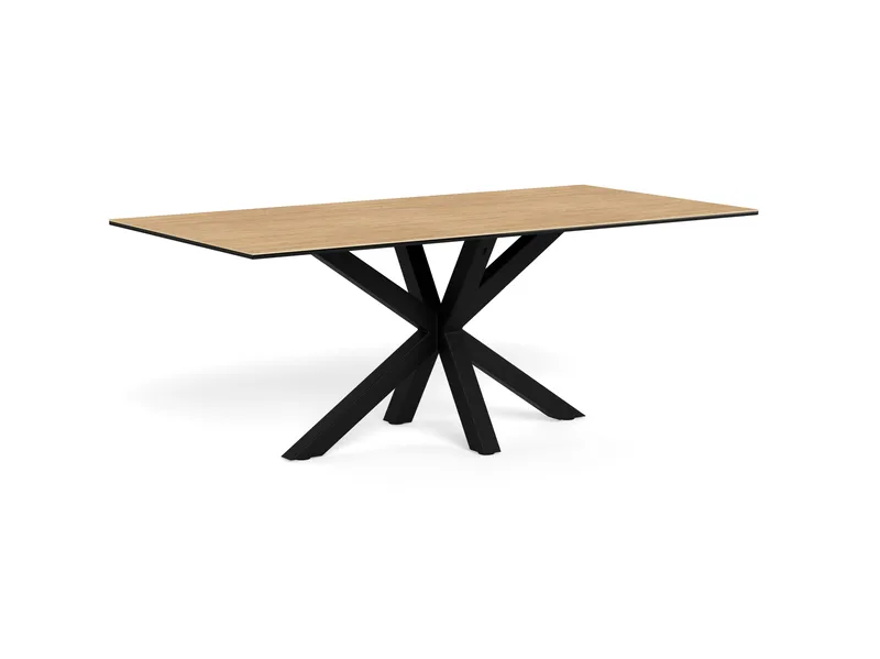 Parkins spisebord 200 cm, Svart