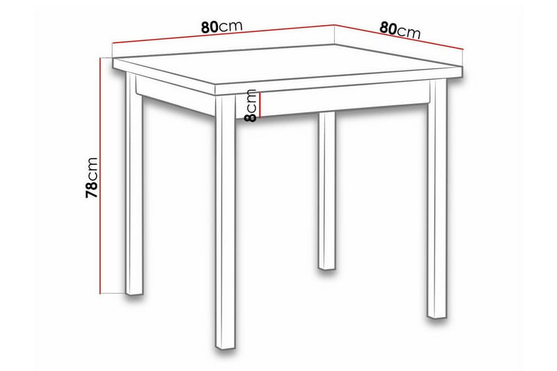 Patrickswell Spisebord 80 cm - Brun - Spisebord & kjøkkenbord