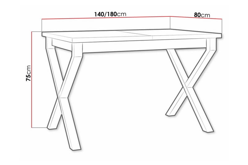 Patrickswell Spisebord 80 cm - Hvid - Spisebord & kjøkkenbord