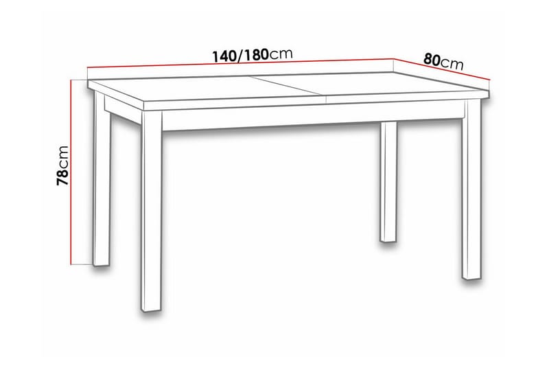 Patrickswell Spisebord 80 cm - Svart - Spisebord & kjøkkenbord